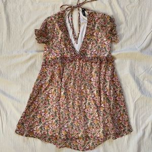 Floral print ruffle dress